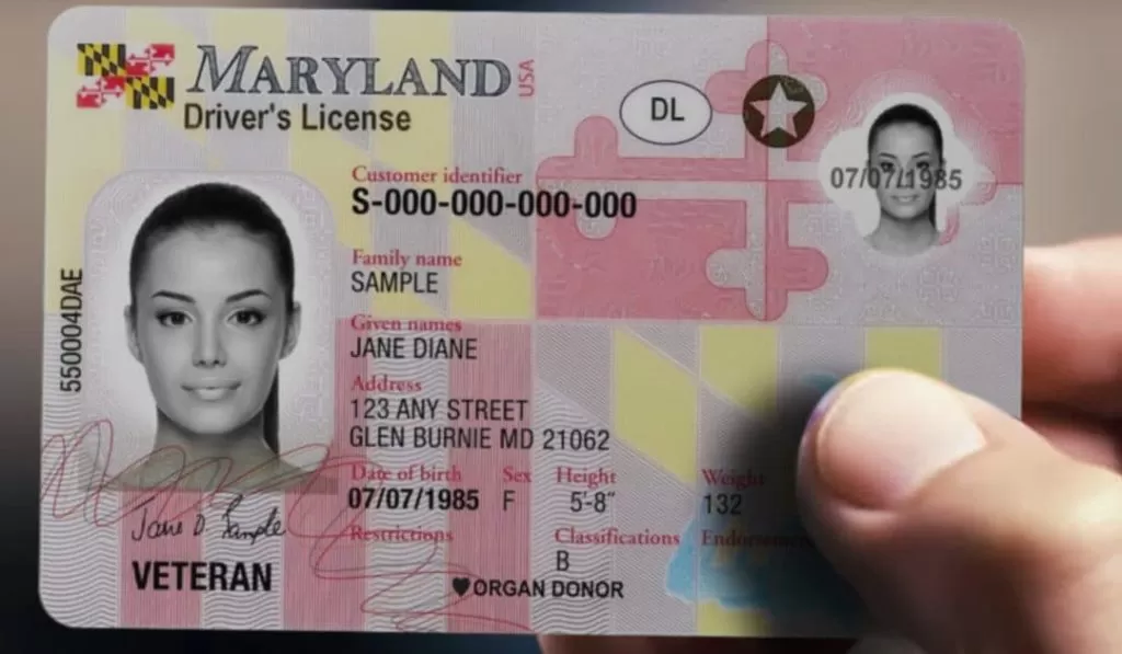 Comprar licencia de conducir de Maryland