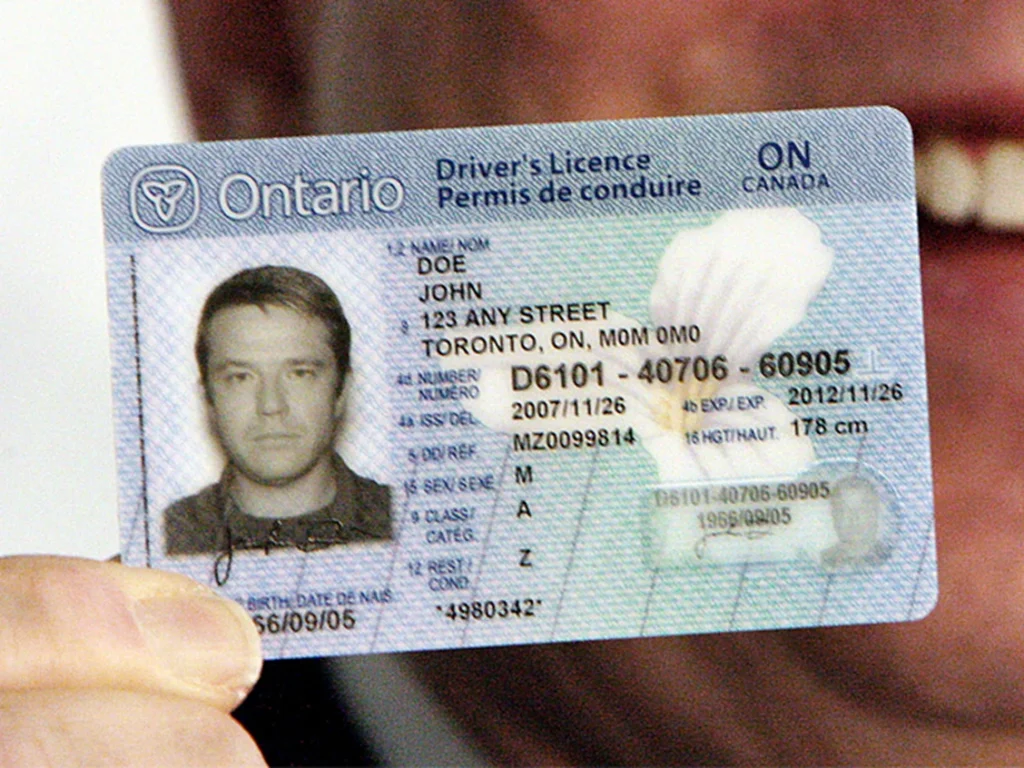 Comprar permiso de conducir de Ontario