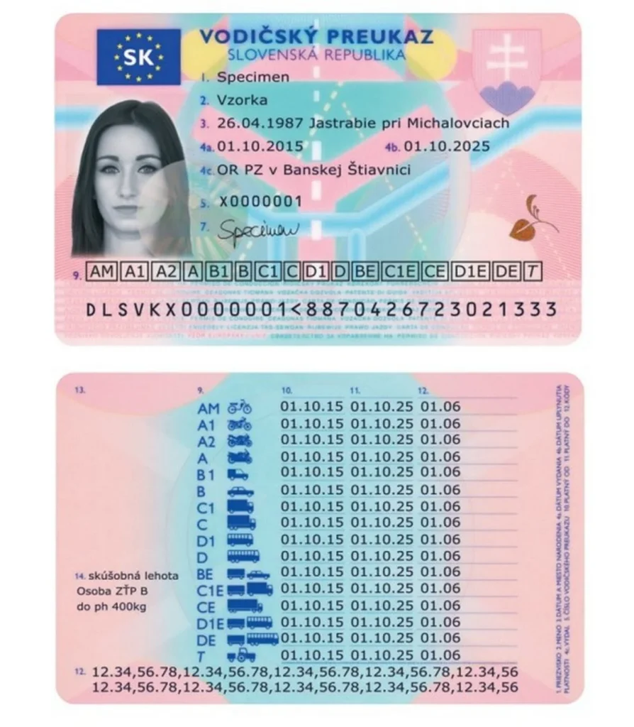 Slowakischer Führerschein