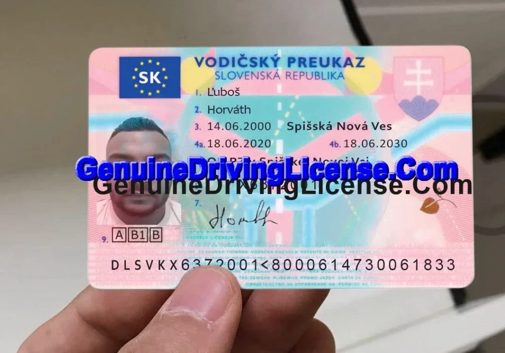 Slovakian Drivers License