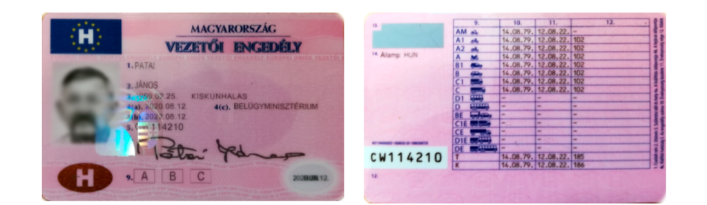 Hungarian Drivers License