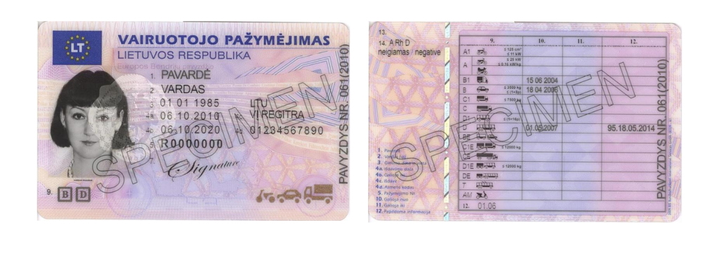 Литванска возачка дозвола