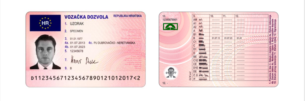 Croatian Driving License