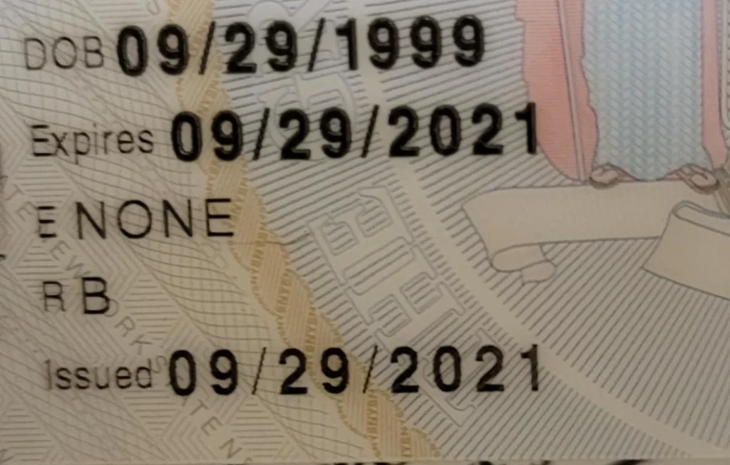 fine for expired driver’s license 2021